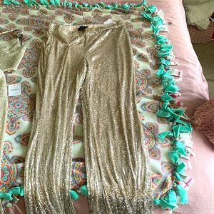 NWT Forever 21 Flare Sequin Pants